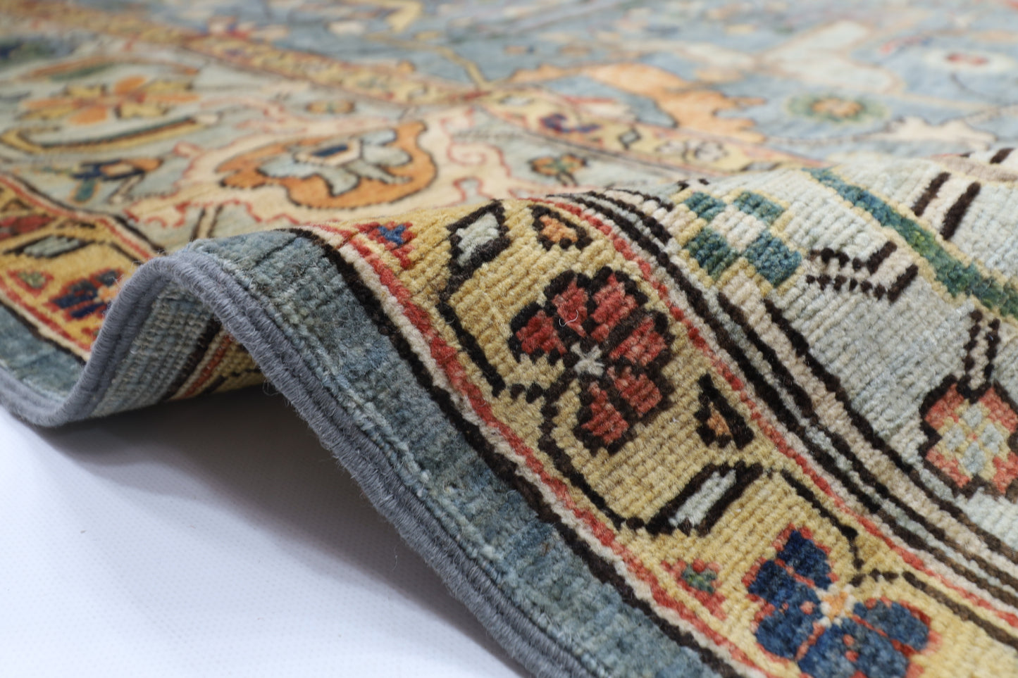 274 x 368 cm | Oriental Bidjar Gray Area Rug Afghan Hand Knotted Veg Dye Wool carpet