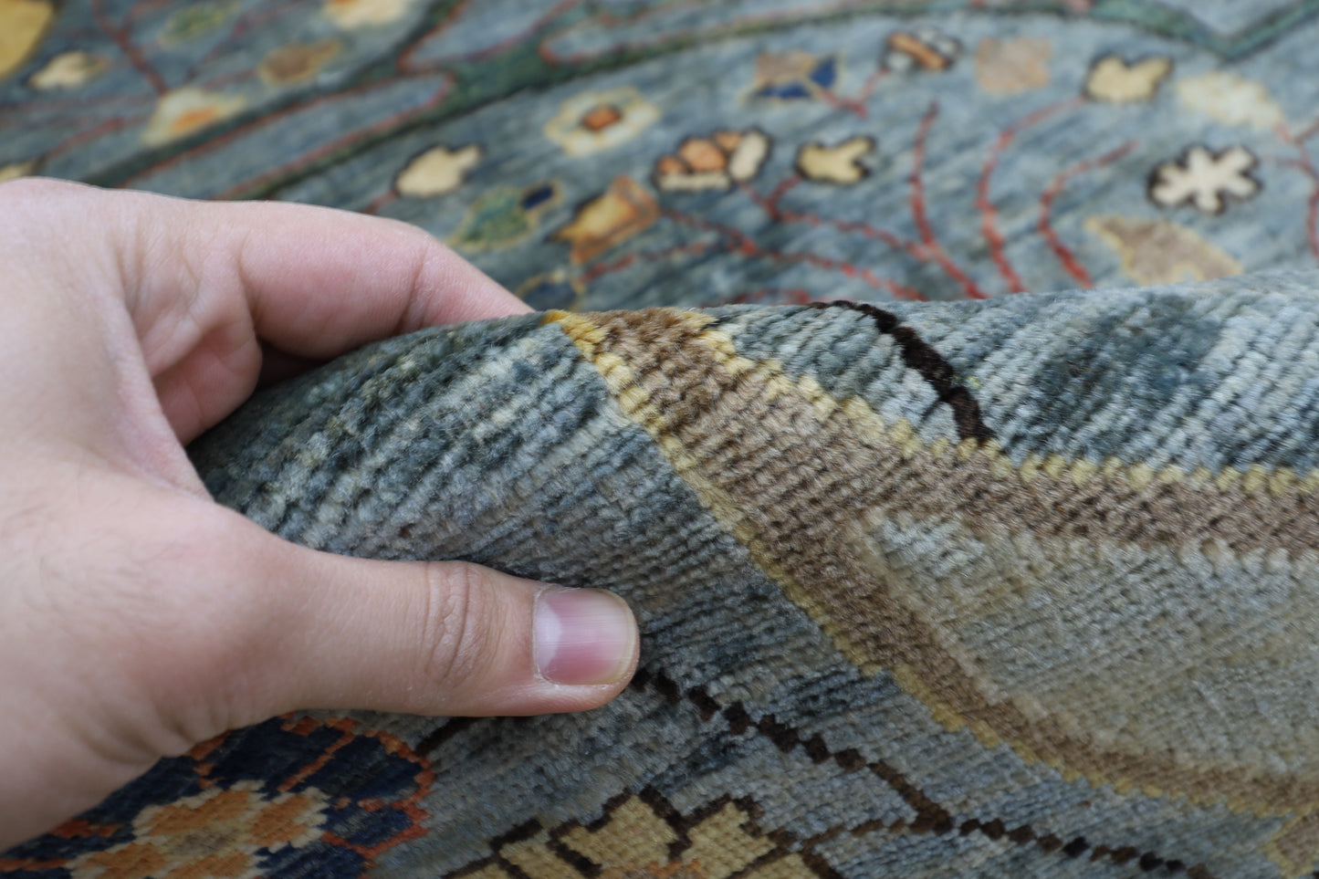 274 x 368 cm | Oriental Bidjar Gray Area Rug Afghan Hand Knotted Veg Dye Wool carpet