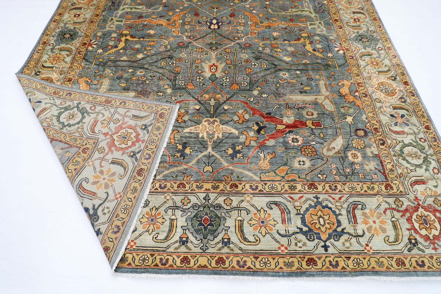 274 x 368 cm | Oriental Bidjar Gray Area Rug Afghan Hand Knotted Veg Dye Wool carpet