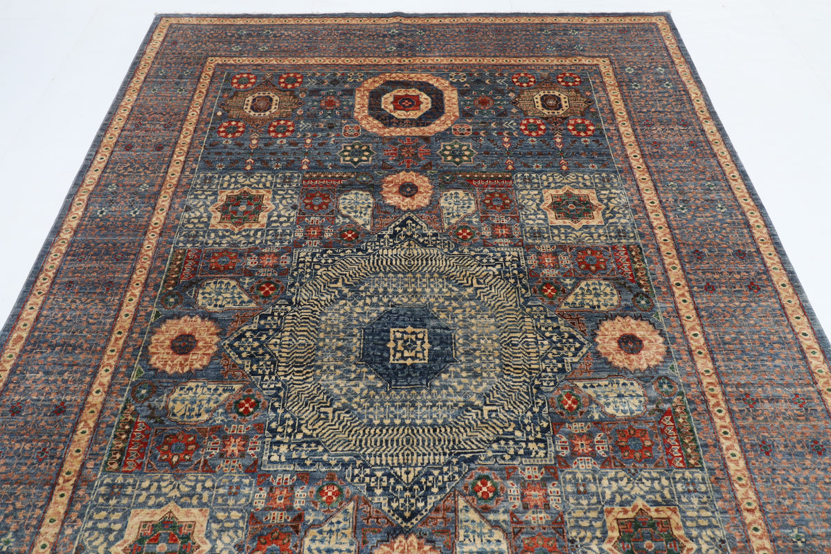 245 × 301 سم | سجادة أفغانية بتصميم كايروس منسوجة يدوياً من صوف مصبوغ طبيعياً