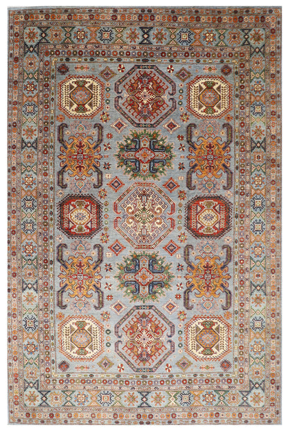 300 x 412 cm | Kazak Afghan Tribal Hand Knotted Veg Dye Wool carpet