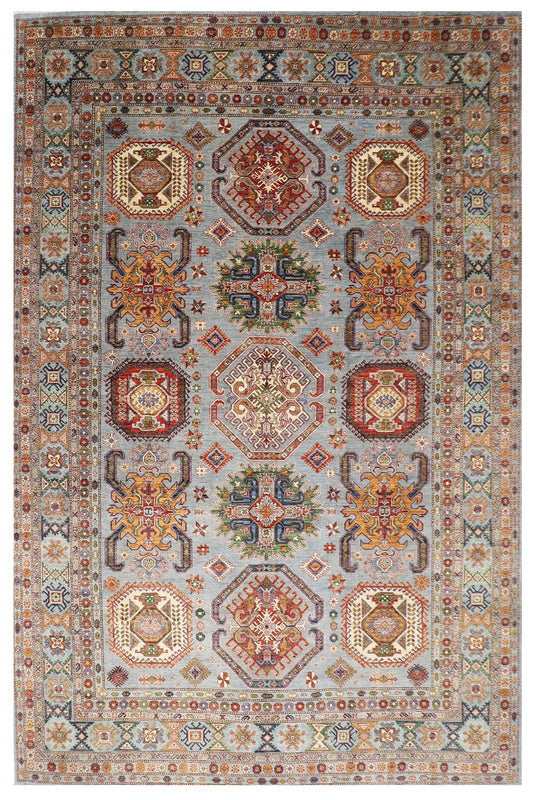 300 x 412 cm | Kazak Afghan Tribal Hand Knotted Veg Dye Wool carpet