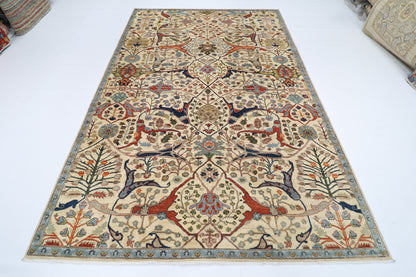 202 x 301 cm | Oriental Bidjar beige Area Rug Afghan Hand Knotted Veg Dye Wool carpet