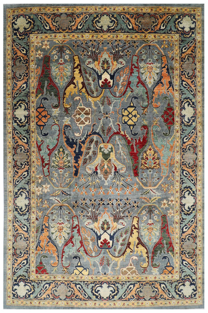 273 x 372 cm | Kawros Afghan Tribal Hand Knotted Veg Dye Wool carpet