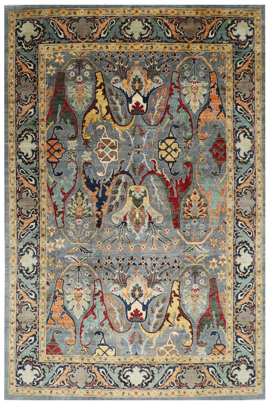 273 x 372 cm | Kawros Afghan Tribal Hand Knotted Veg Dye Wool carpet