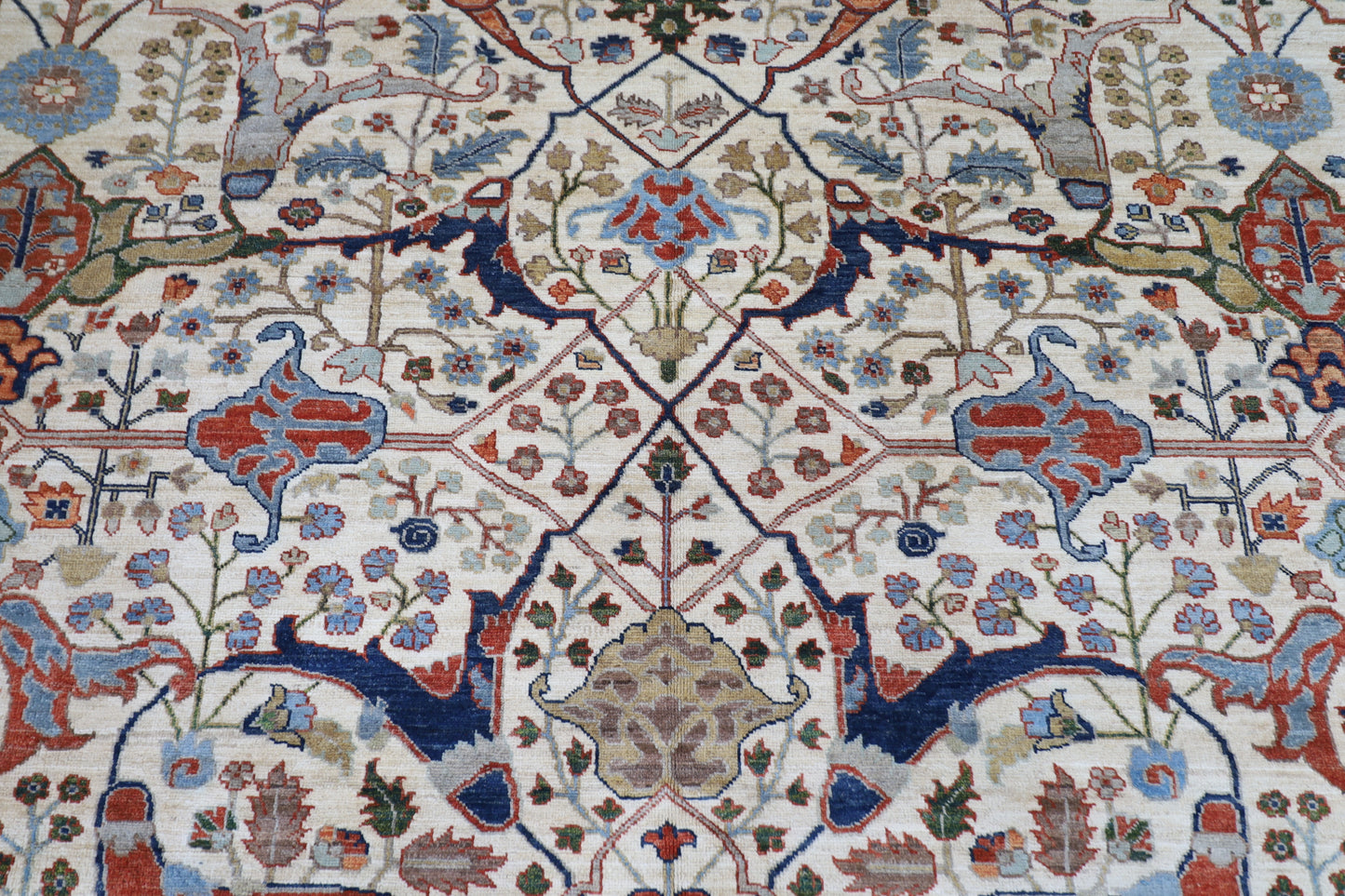 202 x 301 cm | Oriental Bidjar beige Area Rug Afghan Hand Knotted Veg Dye Wool carpet