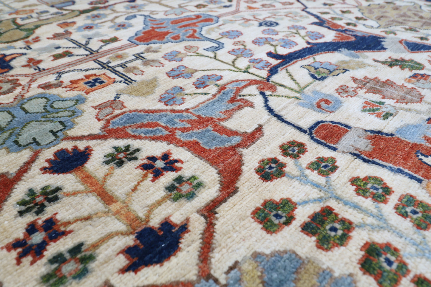 202 x 301 cm | Oriental Bidjar beige Area Rug Afghan Hand Knotted Veg Dye Wool carpet