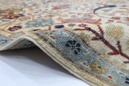 202 x 301 cm | Oriental Bidjar beige Area Rug Afghan Hand Knotted Veg Dye Wool carpet