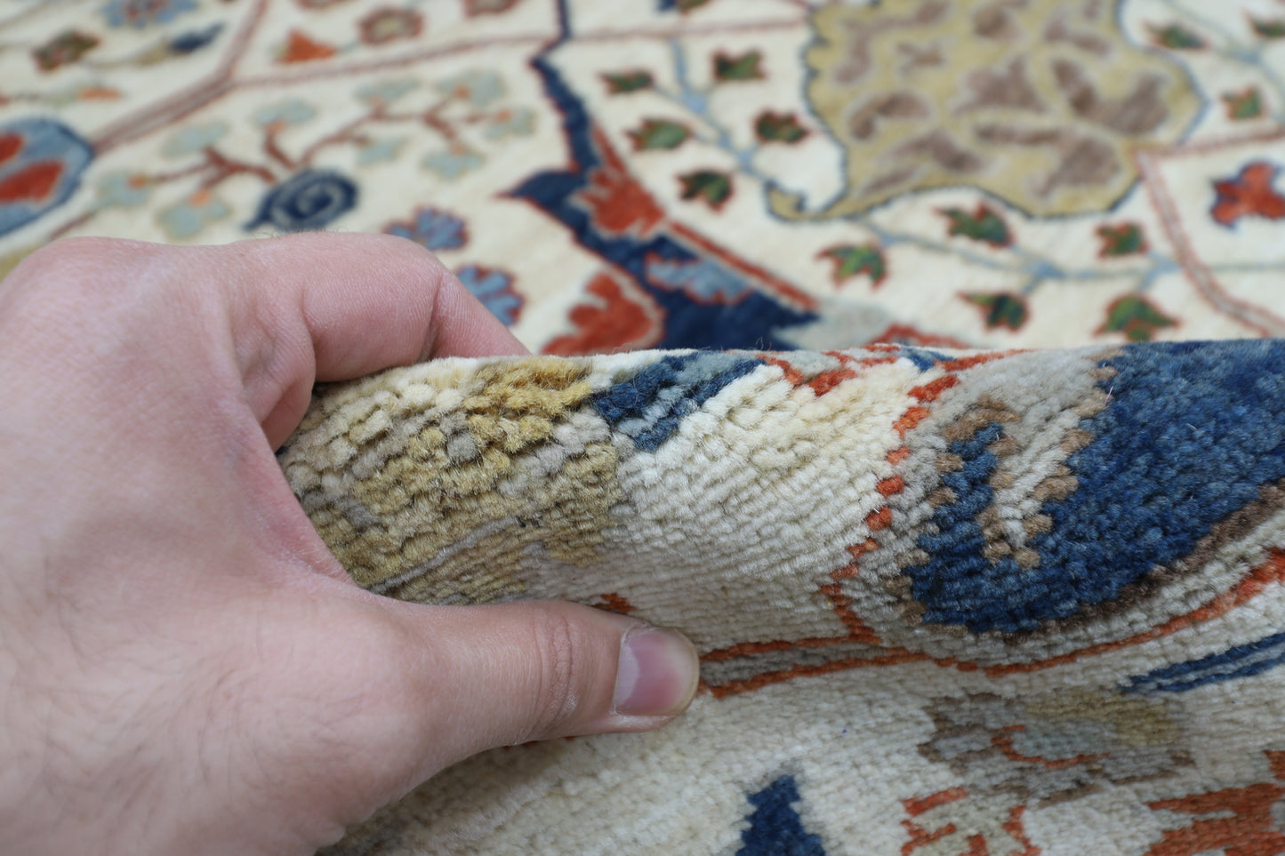 202 x 301 cm | Oriental Bidjar beige Area Rug Afghan Hand Knotted Veg Dye Wool carpet