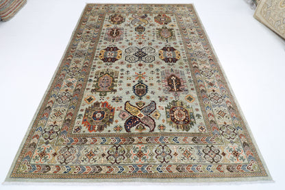203 x 298 cm | Oriental Waziri Area Rug Afghan Hand Knotted Veg Dye Wool carpet