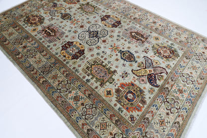 203 x 298 cm | Oriental Waziri Area Rug Afghan Hand Knotted Veg Dye Wool carpet