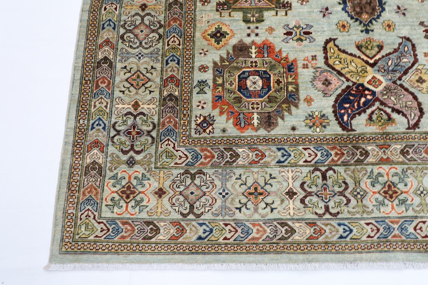 203 x 298 cm | Oriental Waziri Area Rug Afghan Hand Knotted Veg Dye Wool carpet