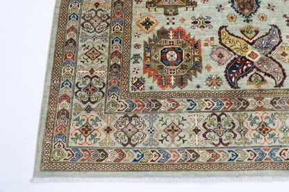 203 x 298 cm | Oriental Waziri Area Rug Afghan Hand Knotted Veg Dye Wool carpet