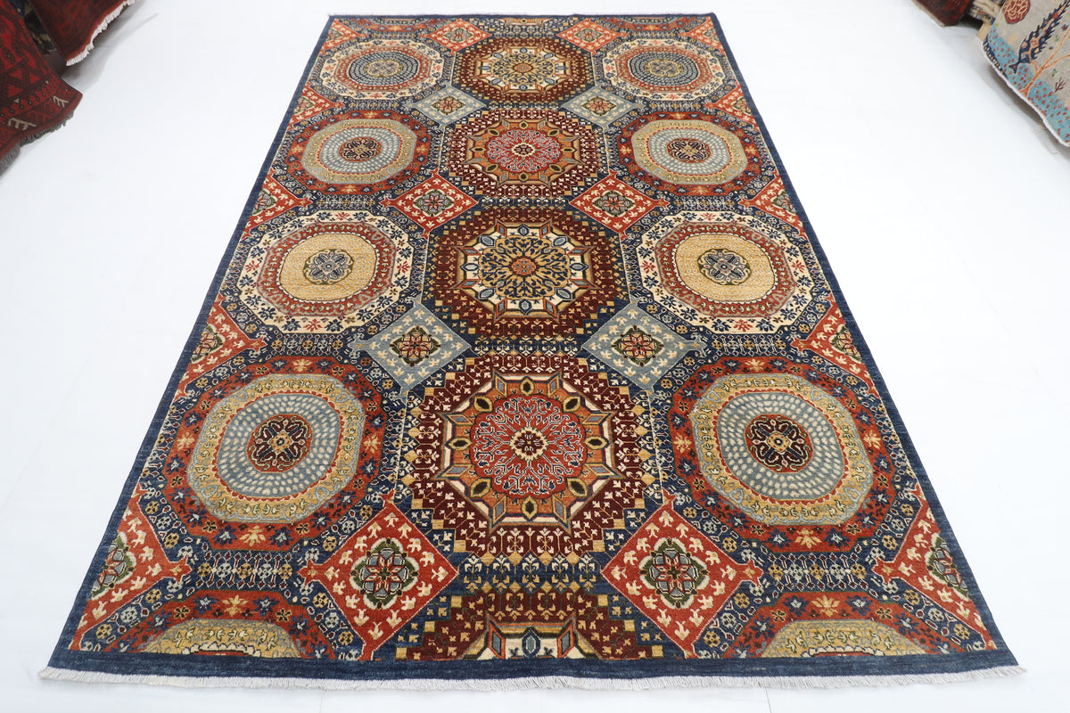 202 x 295 cm | Mamluk Design Hand Knotted Veg Dye Wool Afghan Carpet