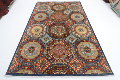 202 x 295 cm | Mamluk Design Hand Knotted Veg Dye Wool Afghan Carpet