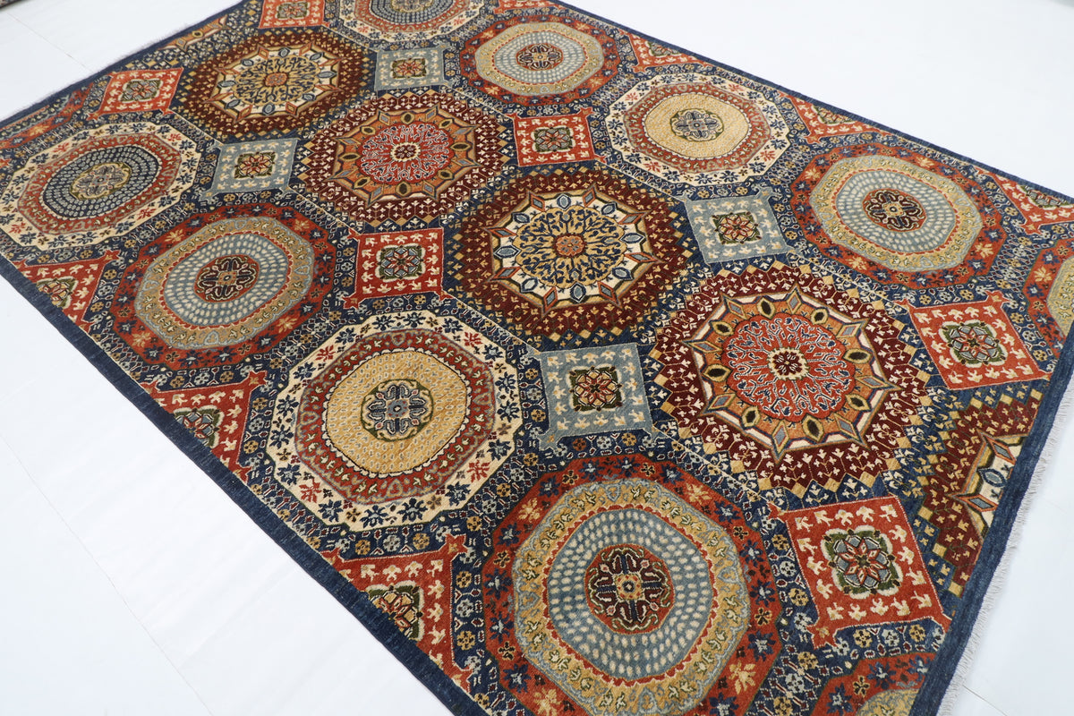 202 x 295 cm | Mamluk Design Hand Knotted Veg Dye Wool Afghan Carpet