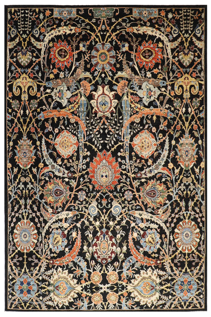 284 x 366 cm | Sickle Leaf Afghan Tribal Hand Knotted Veg Dye Wool carpet