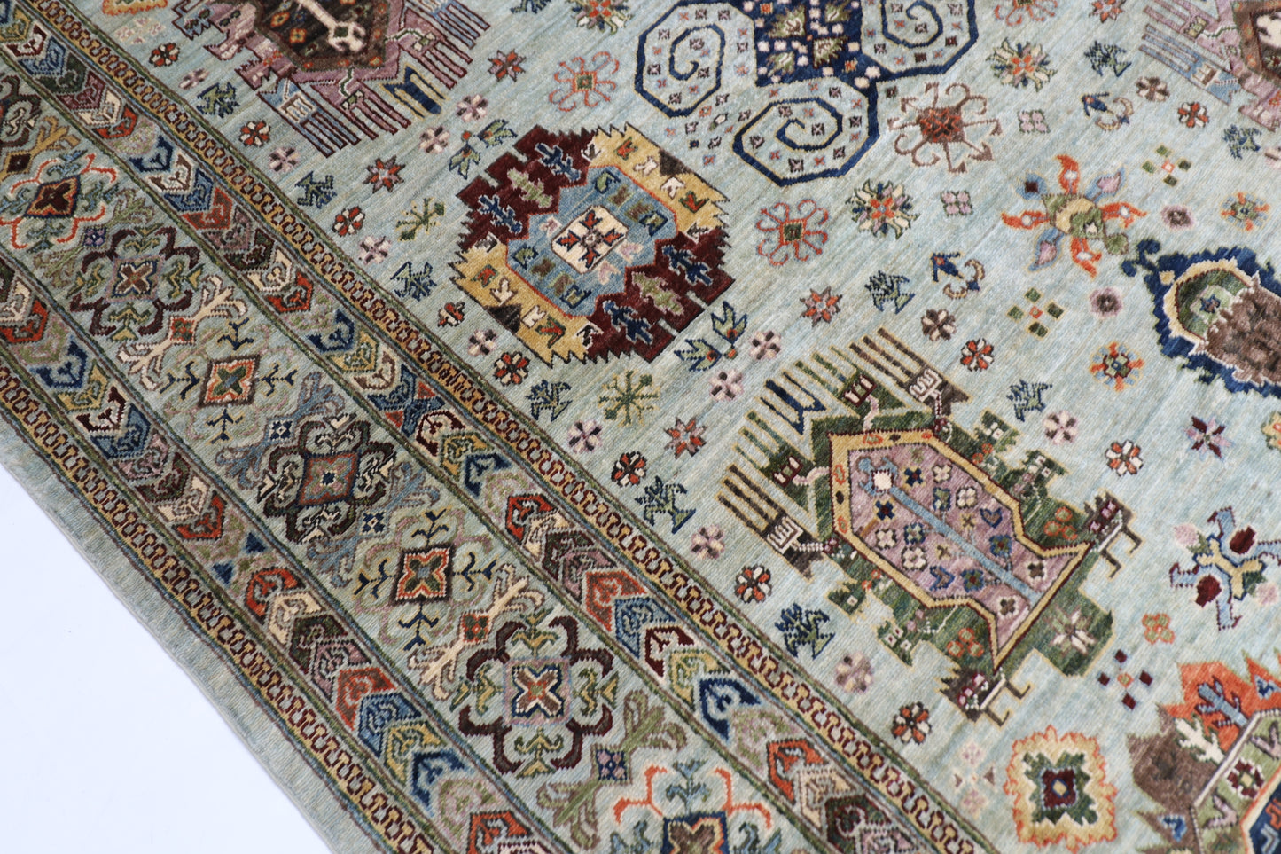 203 x 298 cm | Oriental Waziri Area Rug Afghan Hand Knotted Veg Dye Wool carpet