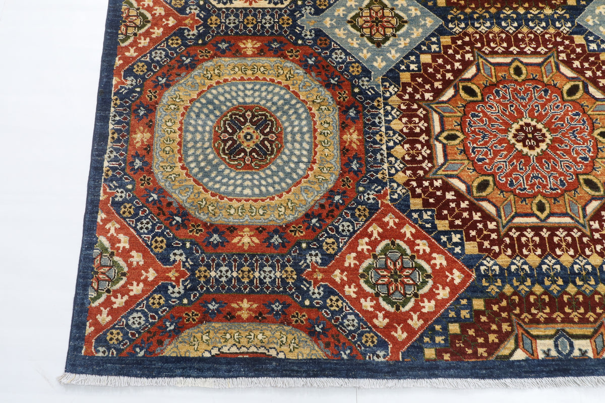 202 x 295 cm | Mamluk Design Hand Knotted Veg Dye Wool Afghan Carpet