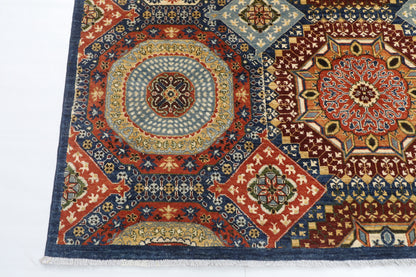 202 x 295 cm | Mamluk Design Hand Knotted Veg Dye Wool Afghan Carpet