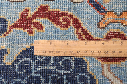 201 x 317 cm | Kawros Green Design Hand Knotted Veg Dye Wool Afghan Carpet