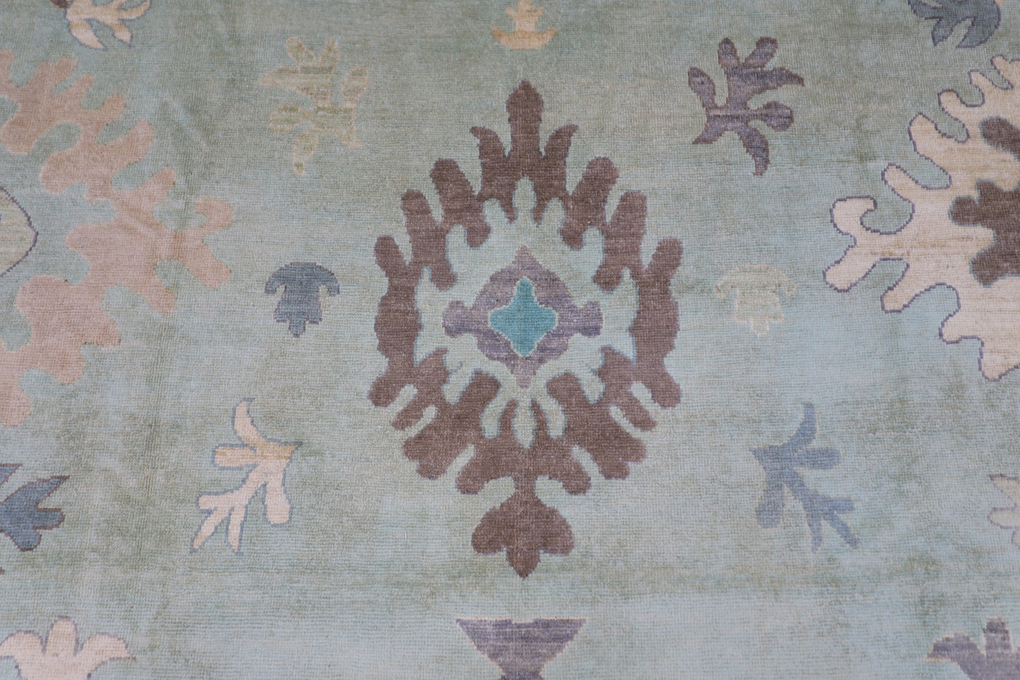 306 x 418 cm | Oushak Afghan Tribal Hand Knotted Veg Dye Wool carpet