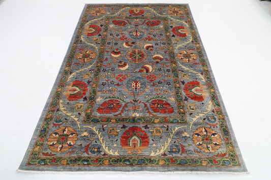 164 x 238 cm | Suzani Design Hand Knotted Veg Dye Wool Afghan Carpet