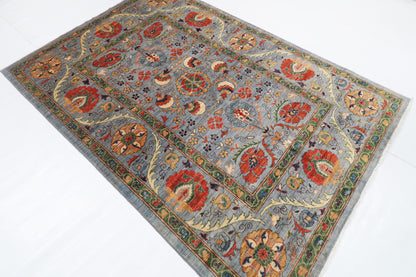 164 x 238 cm | Suzani Design Hand Knotted Veg Dye Wool Afghan Carpet