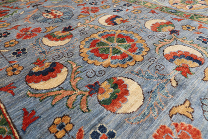 164 x 238 cm | Suzani Design Hand Knotted Veg Dye Wool Afghan Carpet