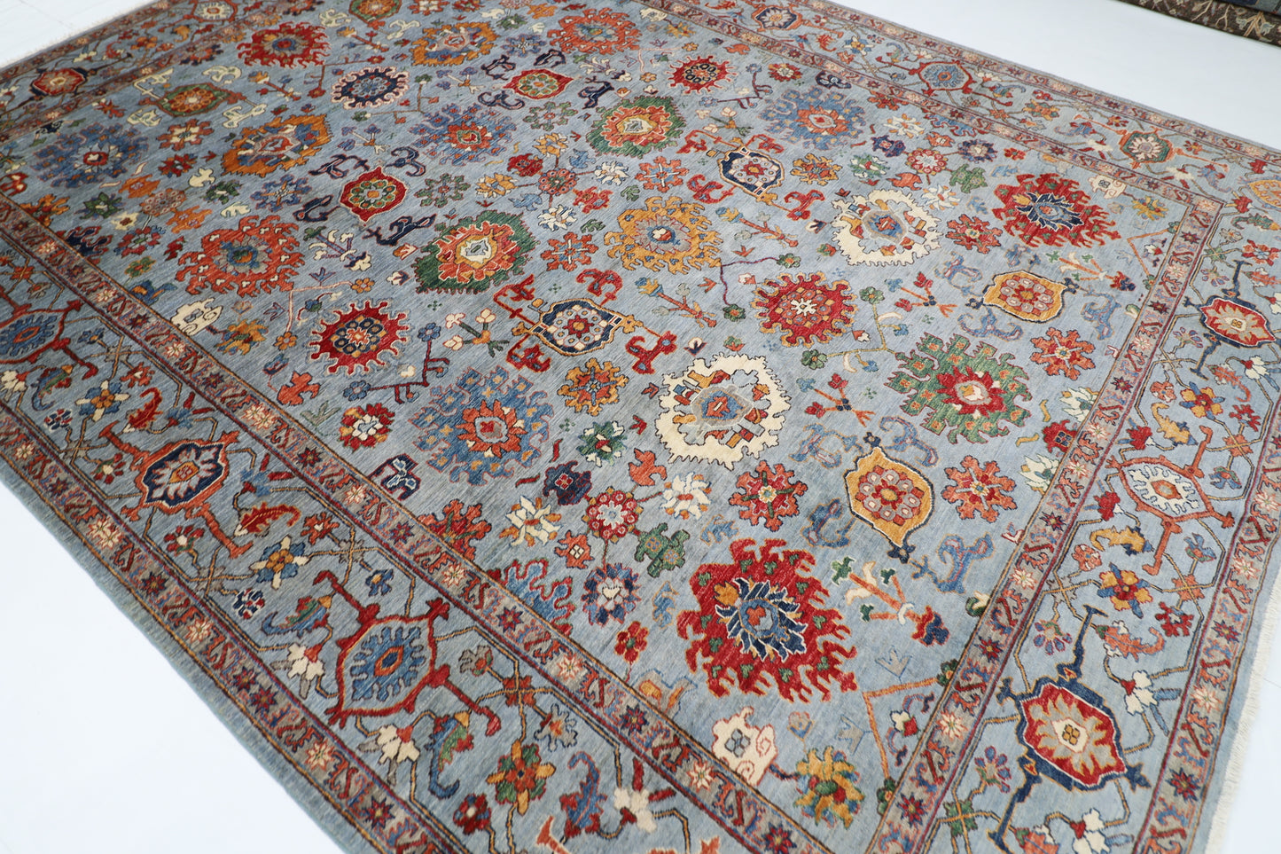 273 x 358 cm | Bidjar Afghan Tribal Hand Knotted Veg Dye Wool carpet