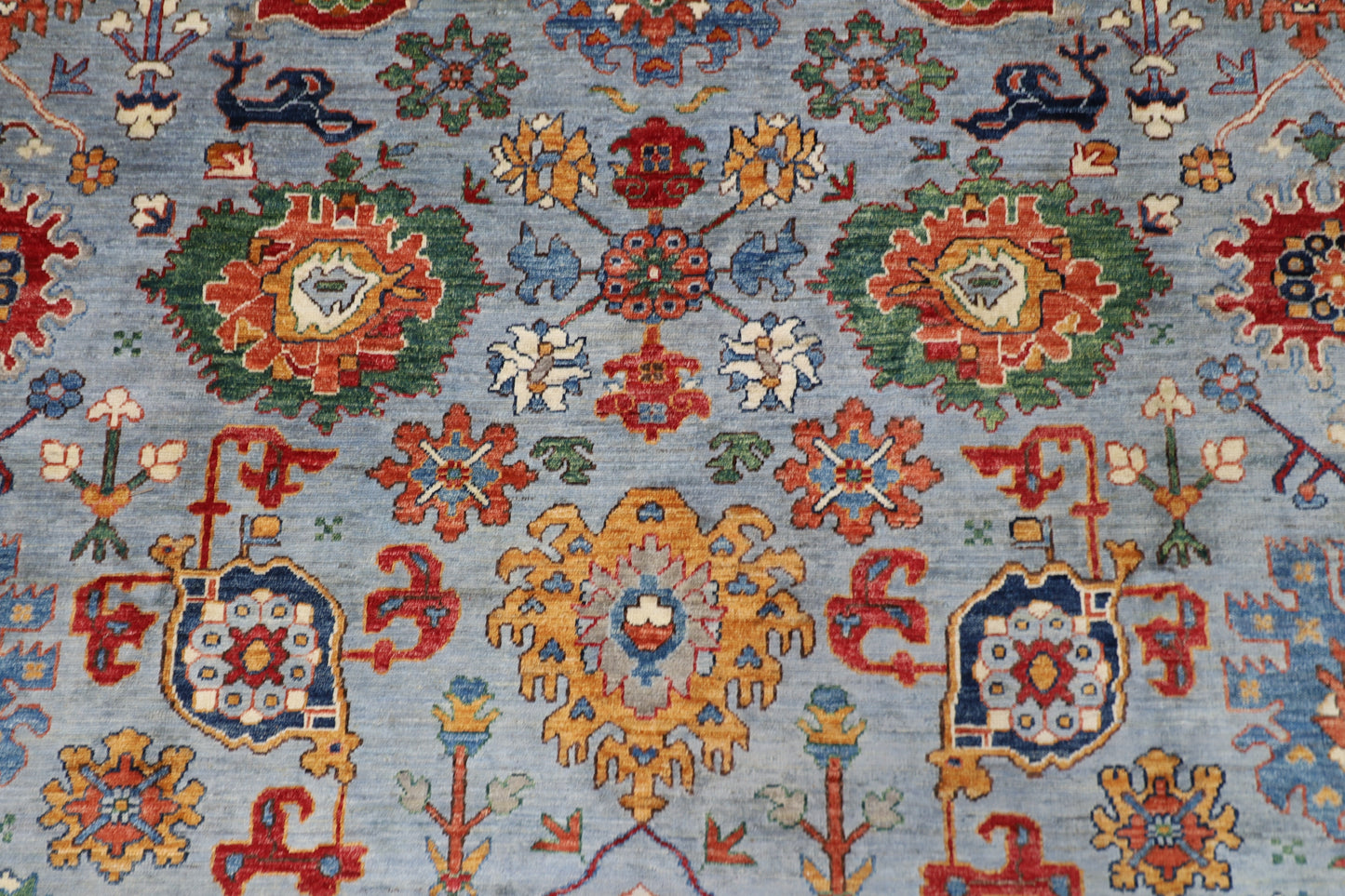273 x 358 cm | Bidjar Afghan Tribal Hand Knotted Veg Dye Wool carpet