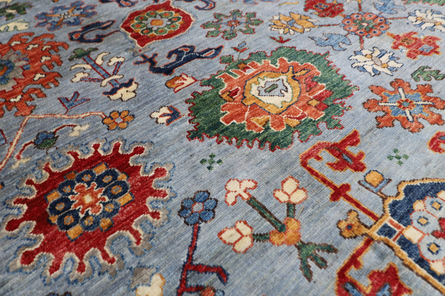 273 x 358 cm | Bidjar Afghan Tribal Hand Knotted Veg Dye Wool carpet