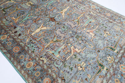 200 x 300 cm | Oriental Gray Area Rug Afghan Hand Knotted Veg Dye Wool carpet