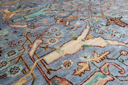 200 x 300 cm | Oriental Gray Area Rug Afghan Hand Knotted Veg Dye Wool carpet