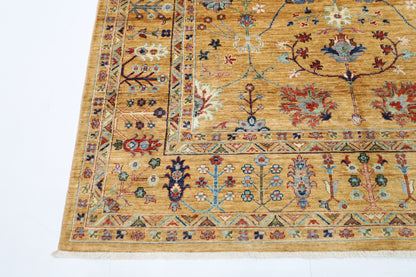 203 x 294 cm | Sultani Afghan Tribal Hand Knotted Veg Dye Wool carpet