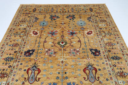 203 x 294 cm | Sultani Afghan Tribal Hand Knotted Veg Dye Wool carpet