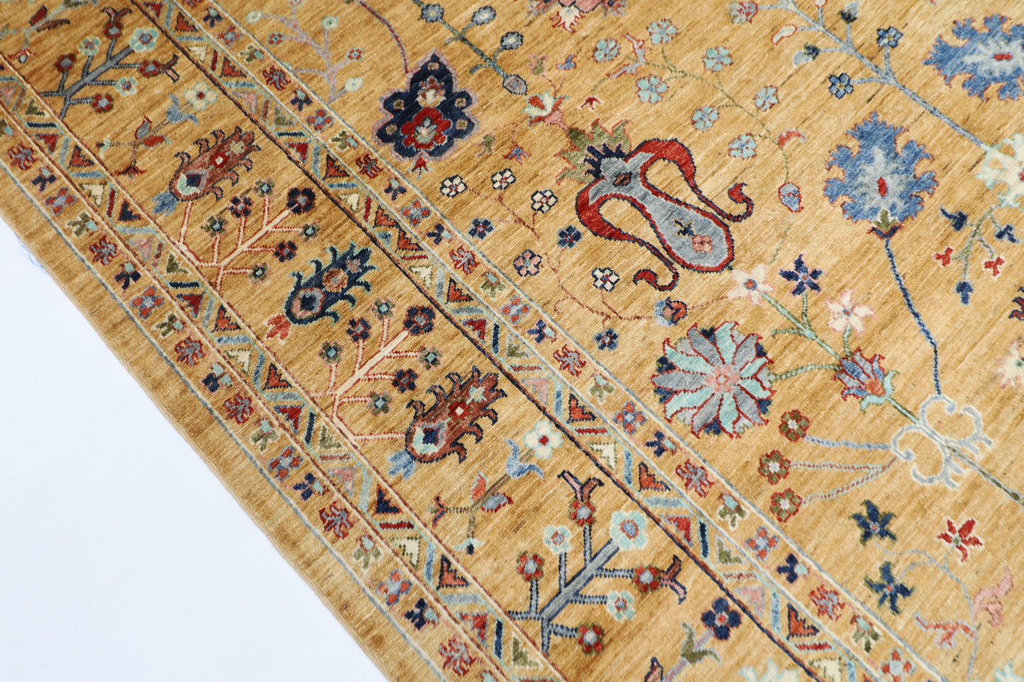 203 x 294 cm | Sultani Afghan Tribal Hand Knotted Veg Dye Wool carpet