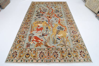 200 x 298 cm | Oriental Animal Beer Afghan Tribal Hand Knotted Wool Carpet