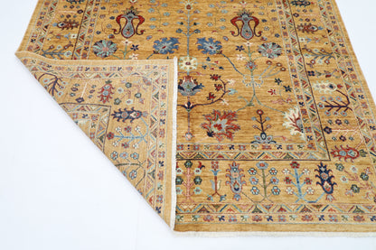 203 x 294 cm | Sultani Afghan Tribal Hand Knotted Veg Dye Wool carpet