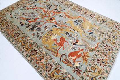 200 x 298 cm | Oriental Animal Beer Afghan Tribal Hand Knotted Wool Carpet