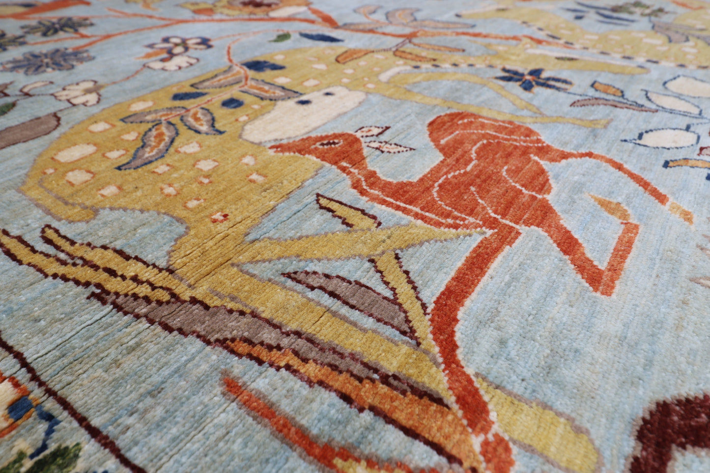 200 x 298 cm | Oriental Animal Beer Afghan Tribal Hand Knotted Wool Carpet