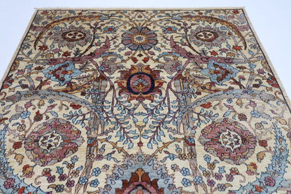 200 x 295 cm | Sickle Leaf Afghan Tribal Hand Knotted Veg Dye Wool carpet