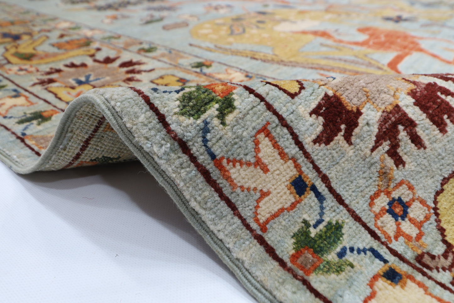 200 x 298 cm | Oriental Animal Beer Afghan Tribal Hand Knotted Wool Carpet