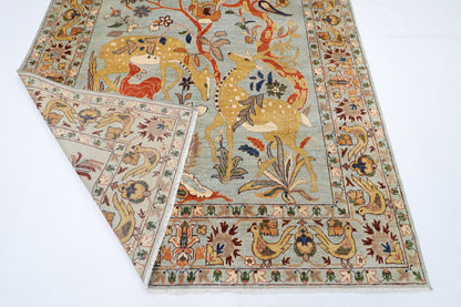 200 x 298 cm | Oriental Animal Beer Afghan Tribal Hand Knotted Wool Carpet