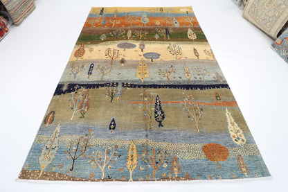 203 x 301 cm | Oriental Tree of life Area Rug Afghan Hand Knotted veg Dye Wool carpet