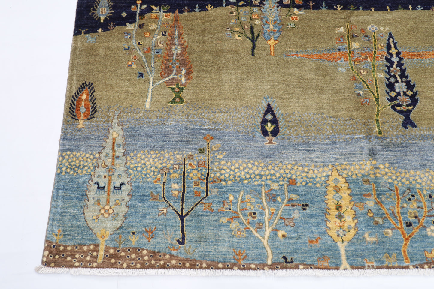 203 x 301 cm | Oriental Tree of life Area Rug Afghan Hand Knotted veg Dye Wool carpet
