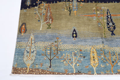 203 x 301 cm | Oriental Tree of life Area Rug Afghan Hand Knotted veg Dye Wool carpet