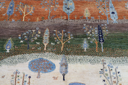 203 x 301 cm | Oriental Tree of life Area Rug Afghan Hand Knotted veg Dye Wool carpet