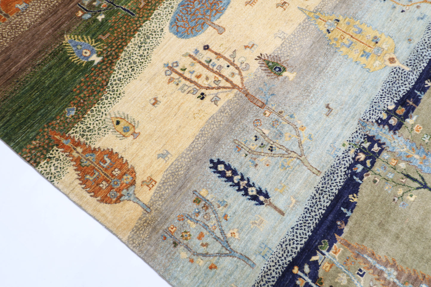 203 x 301 cm | Oriental Tree of life Area Rug Afghan Hand Knotted veg Dye Wool carpet