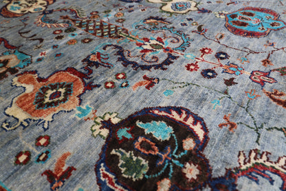 202 x 191 cm | Sultani Sqaure Afghan Tribal Hand Knotted Veg Dye Wool carpet